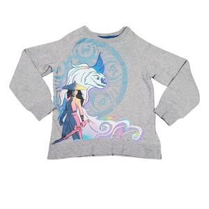 Disney Raya And The Last Dragon Sisu Sweatshirt Girls 5/6 Pullover Cozy‎ Rainbow